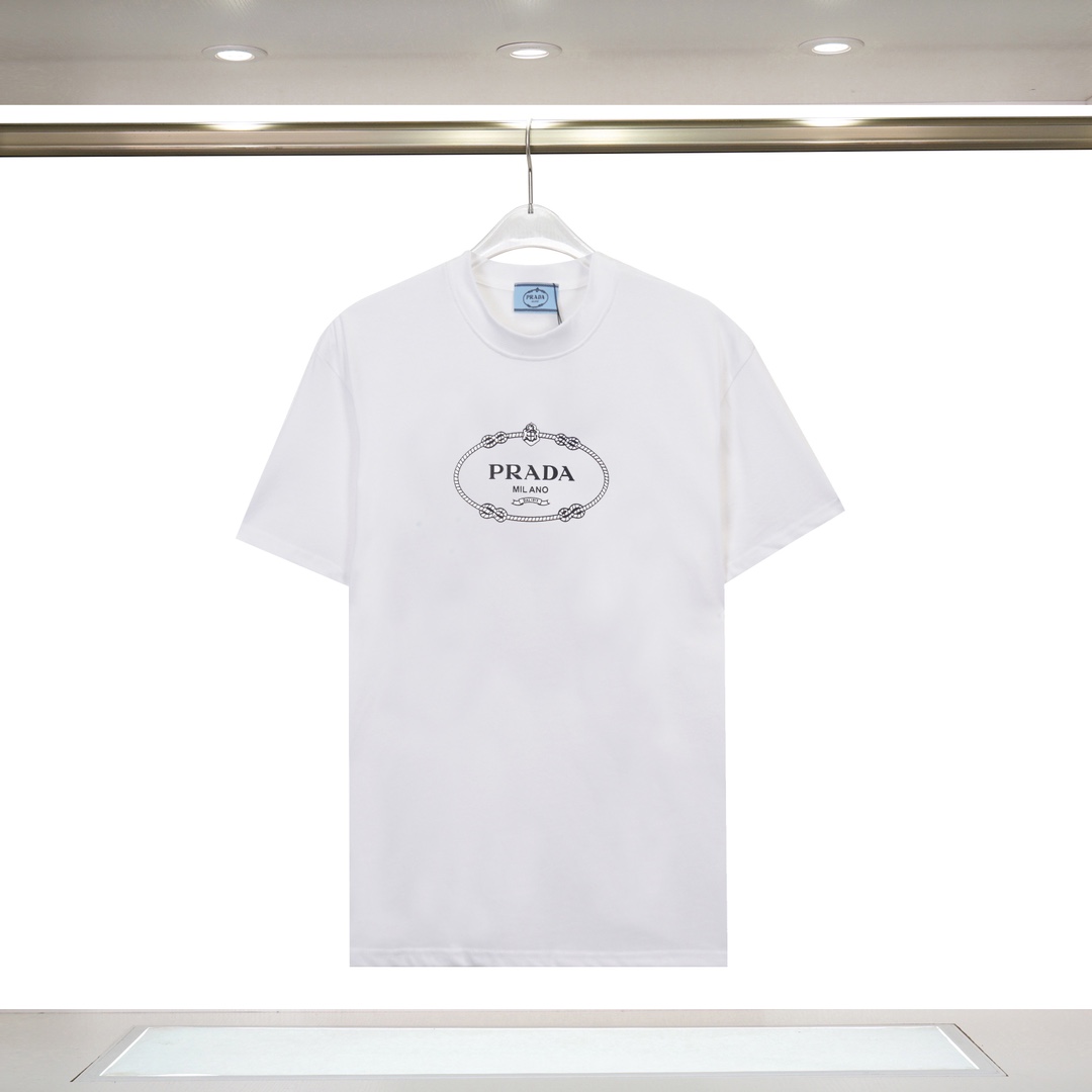 《𝙉𝙚𝙬♈️PRADA》プラダ新作半袖カジュアルルーズTシャツカップル半袖