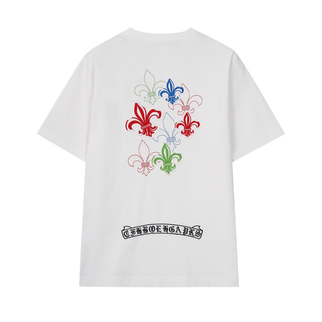 【Chrome Hearts】Chrome Hearts 2025年新作 刺繍クロス 半袖シャツ