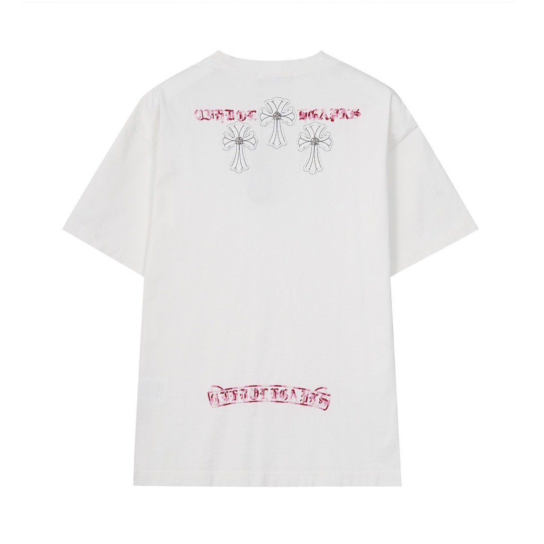 【Chrome Hearts】Chrome Hearts 2025年新作 刺繍クロス 半袖シャツ