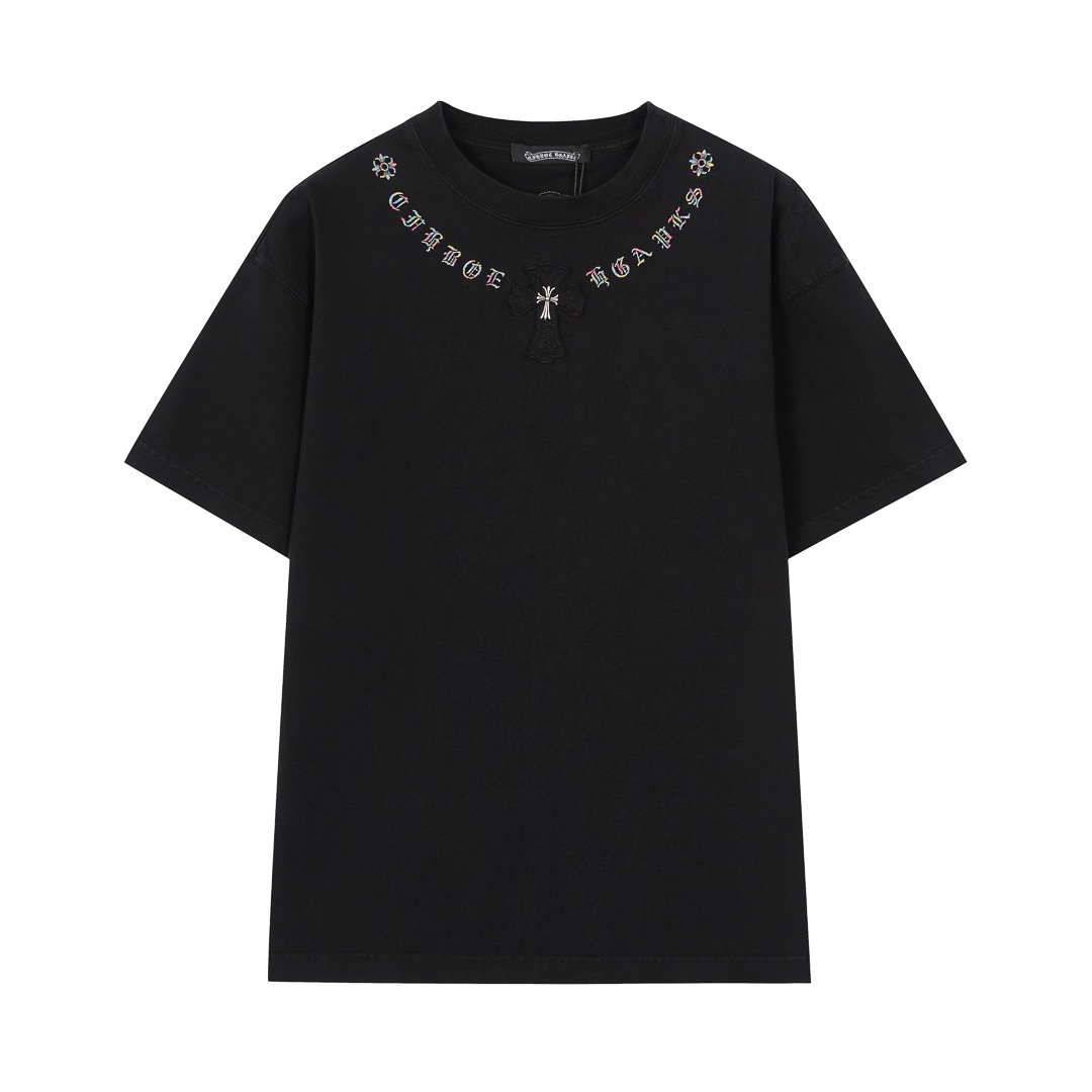【Chrome Hearts】Chrome Hearts 2025年新作 刺繍クロス 半袖シャツ