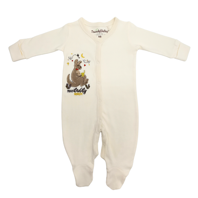 Trendyvalley Organic Cotton Long Sleeve With Feet Covered (Kangaroo)