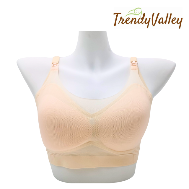Trendyvalley Ice Silk Lace Maternity & Breastfeeding Nursing Bra