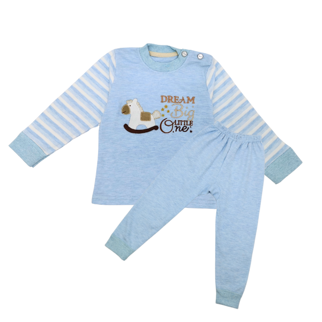 Trendyvalley 0-10 Years old Organic Cotton Baby & Kids Long Sleeve & Long Pant Pyjamas SleepWear Pajamas - Dream Big Little One