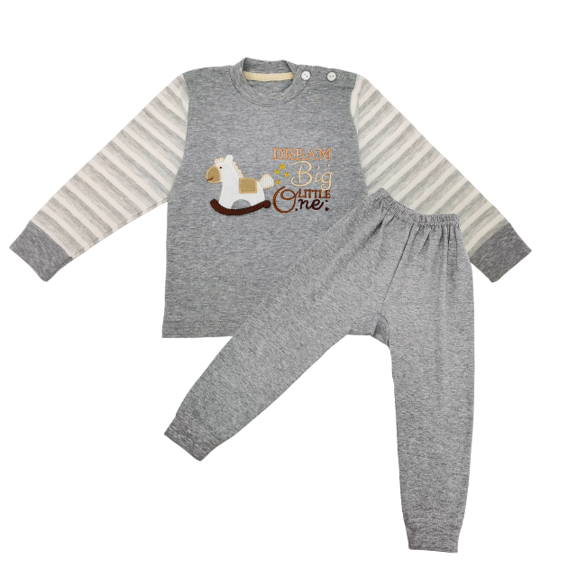 Trendyvalley 0-10 Years old Organic Cotton Baby & Kids Long Sleeve & Long Pant Pyjamas SleepWear Pajamas - Dream Big Little One