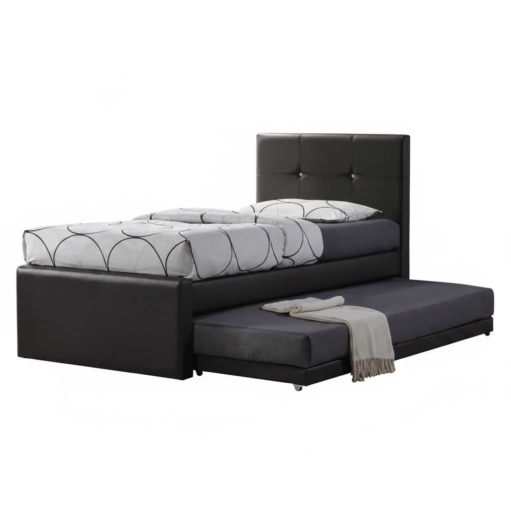 2 in 1 Pull Out Bed Frame + 2 pcs Super Foam Mattress