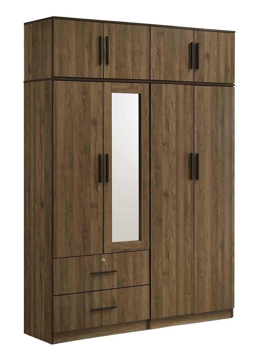 Lucas 4 Door with Drawer and Mirror Wardrobe
