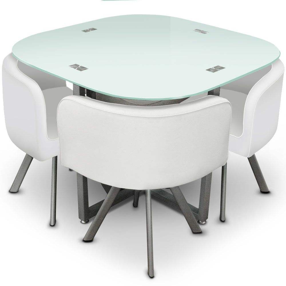 Algarve Glass Stowaway Dining Set