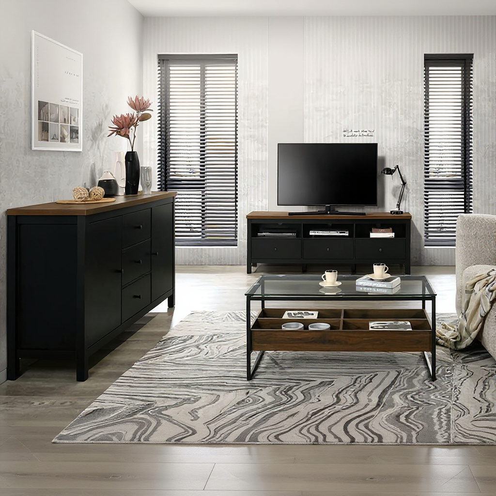 Akara 6ft TV Console (Black)