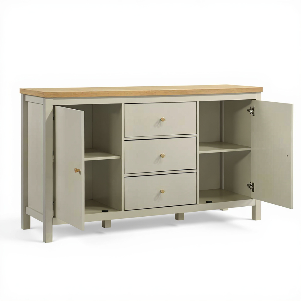 Akara Multipurpose Cabinet  (Light Grey)