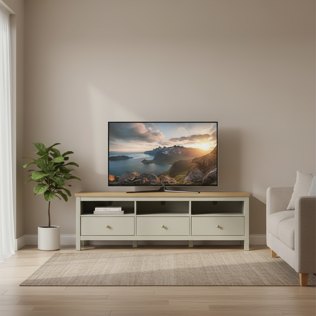 Akara 6ft TV Console (Light Grey)