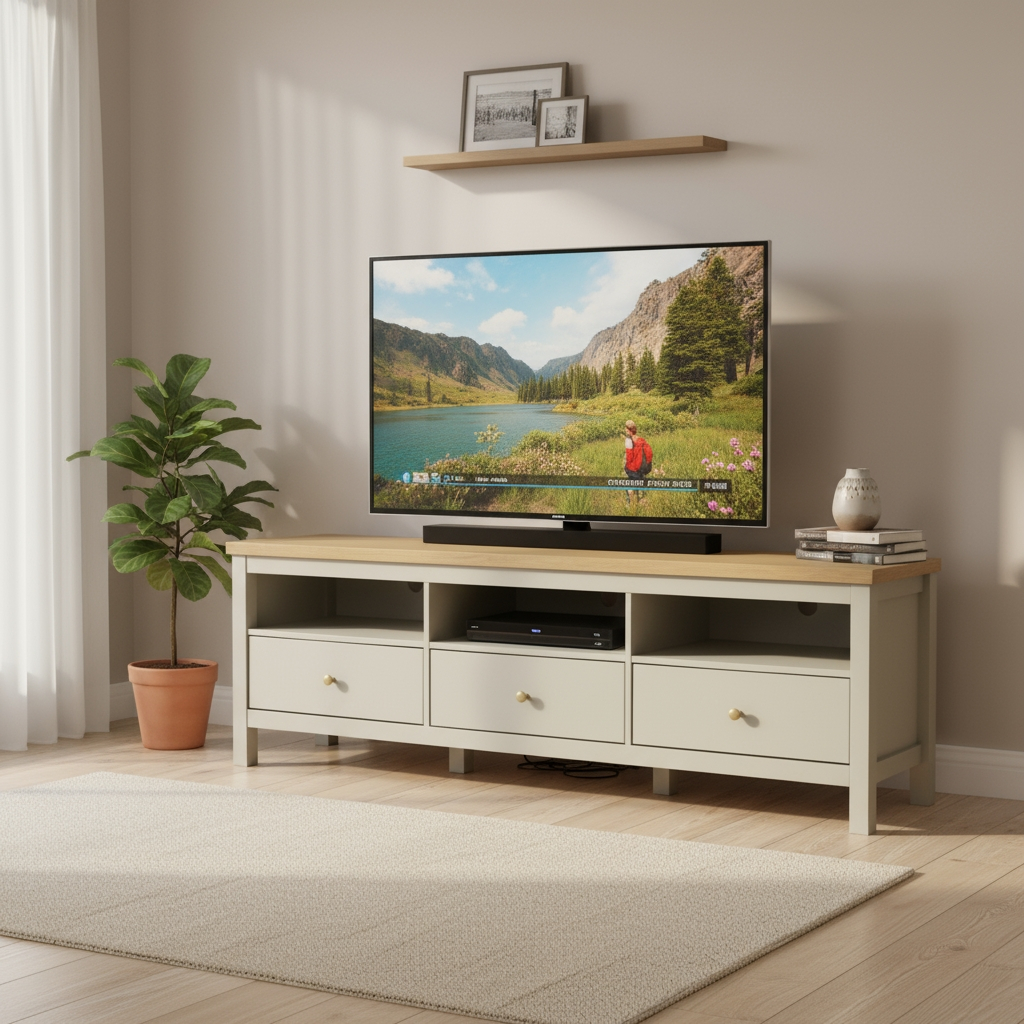 Akara 6ft TV Console (Light Grey)