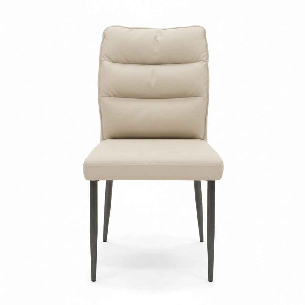 Afi Modern Faux Leather Dining Chair – High-Back Padded Cushion Seat