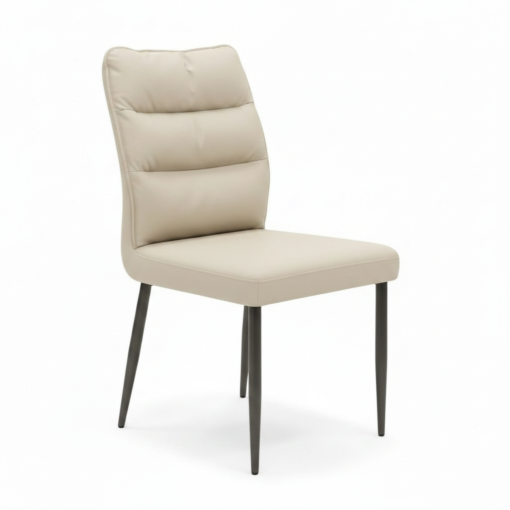 Afi Modern Faux Leather Dining Chair – High-Back Padded Cushion Seat