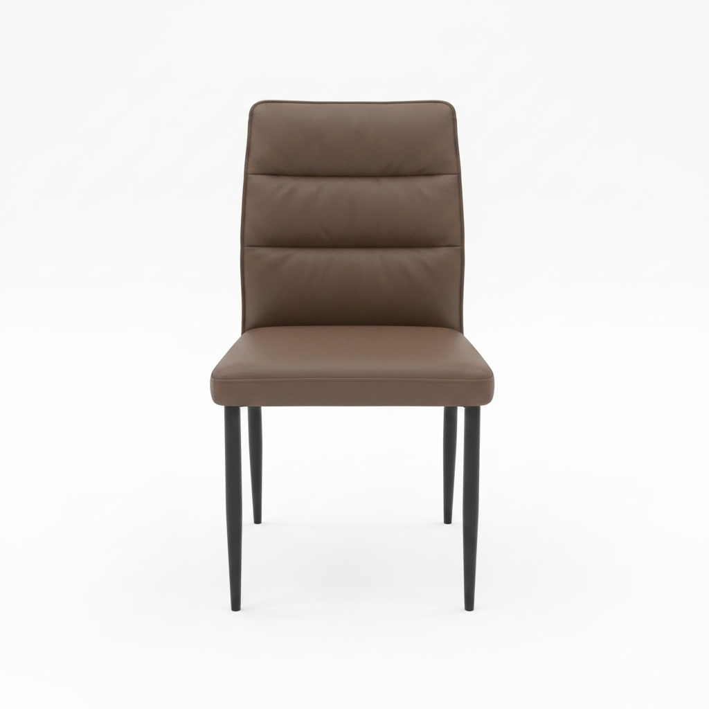 Afi Modern Faux Leather Dining Chair – High-Back Padded Cushion Seat
