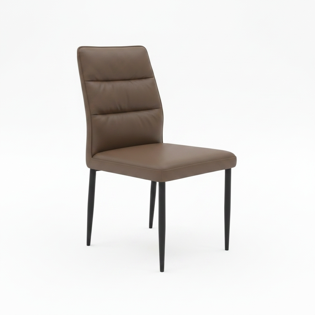 Afi Modern Faux Leather Dining Chair – High-Back Padded Cushion Seat