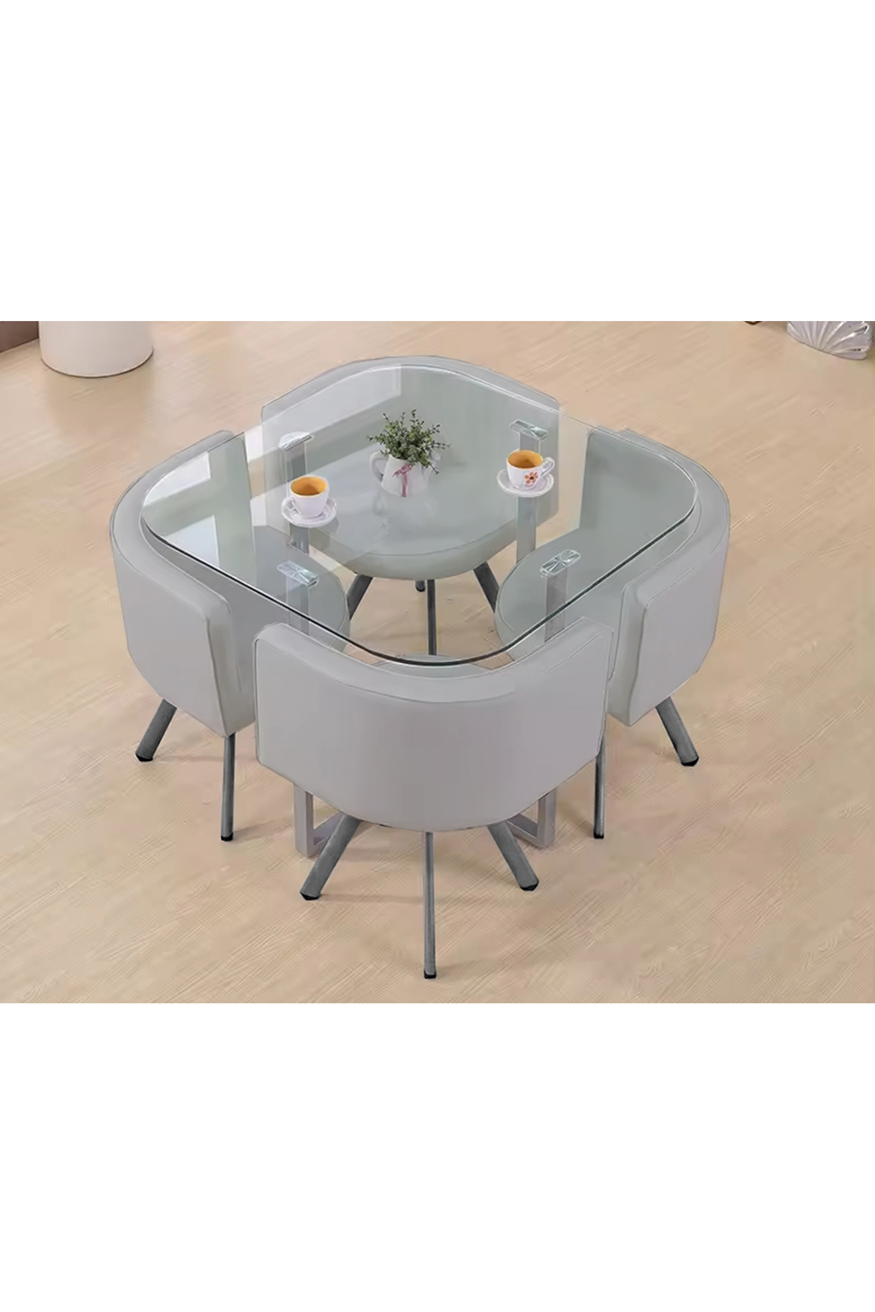 Algarve Glass Stowaway Dining Set