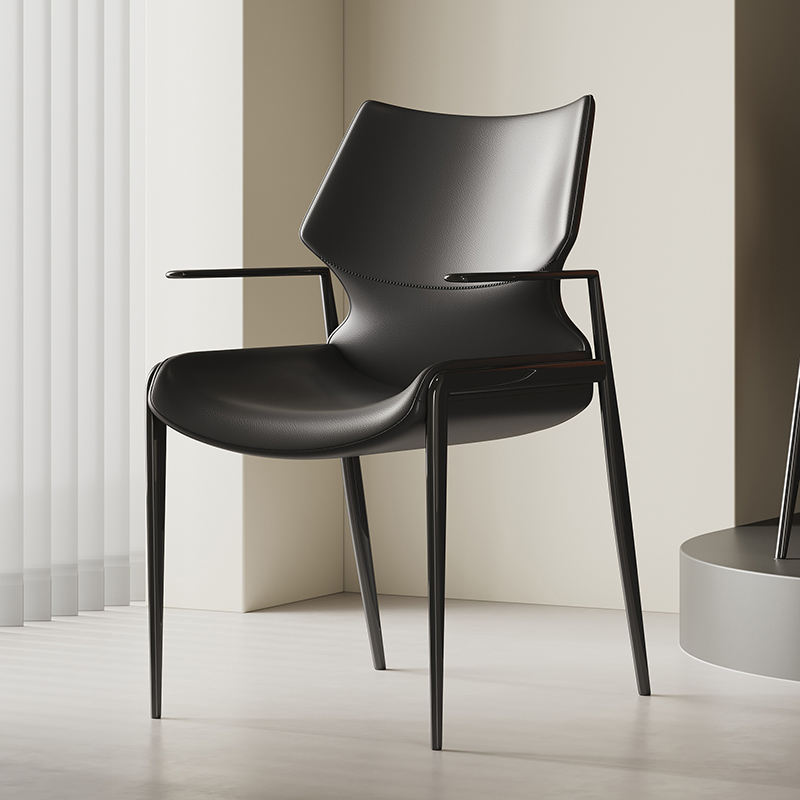 Alimena Black Arm Dining Chair