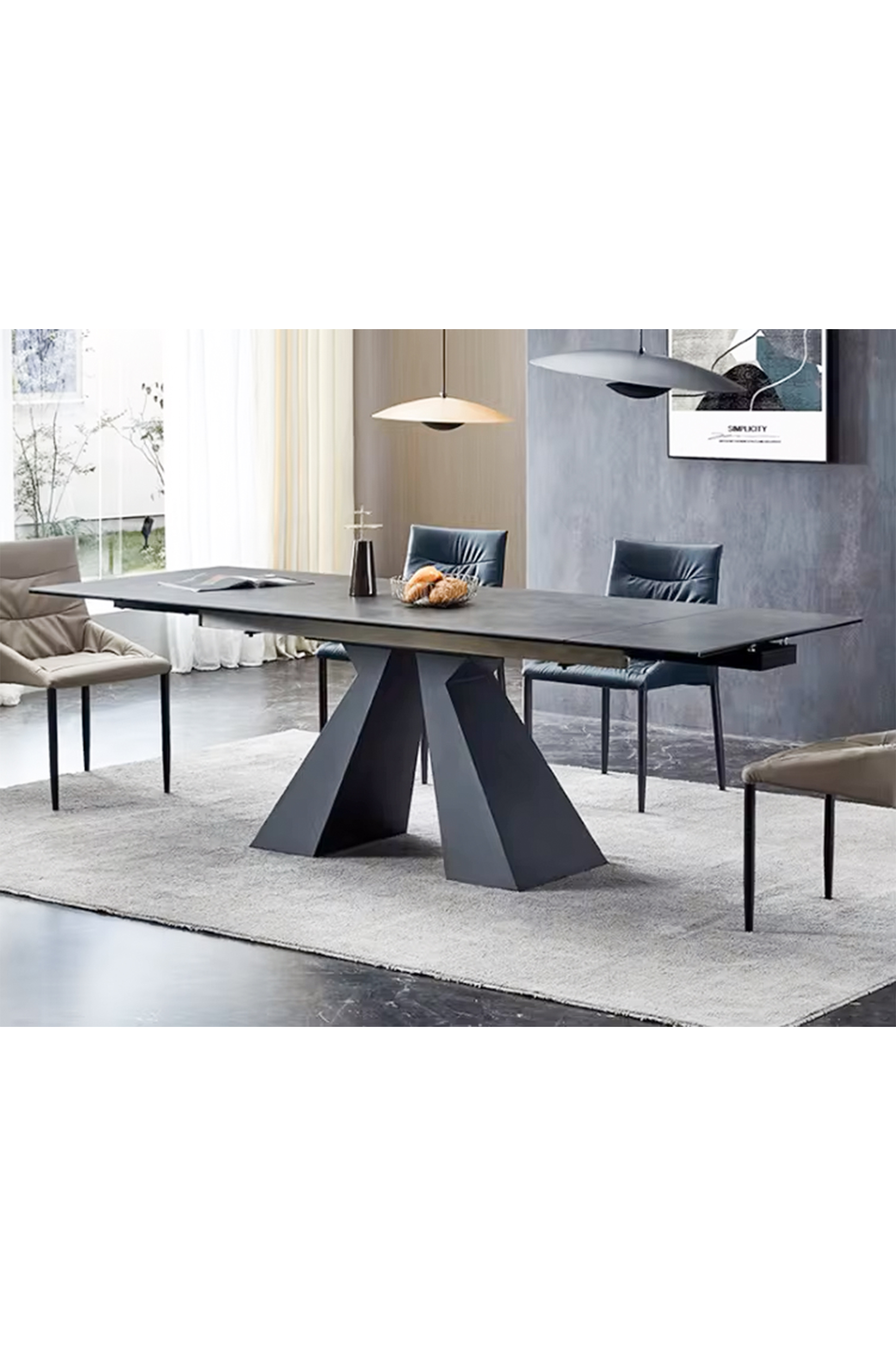 Alluvioni 1.4m Extendable Dining Table - Side to Extend