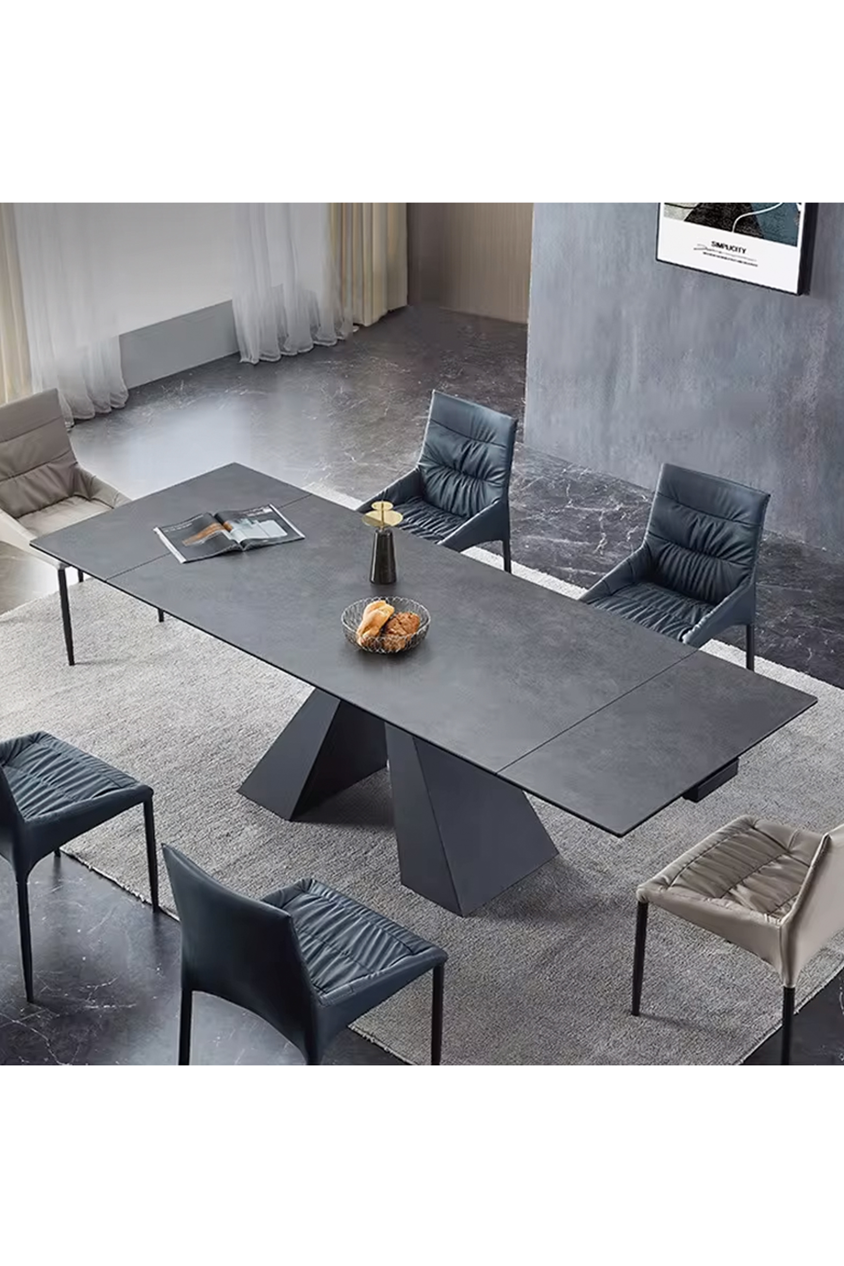 Alluvioni 1.6m Extendable Dining Table - Side to Extend