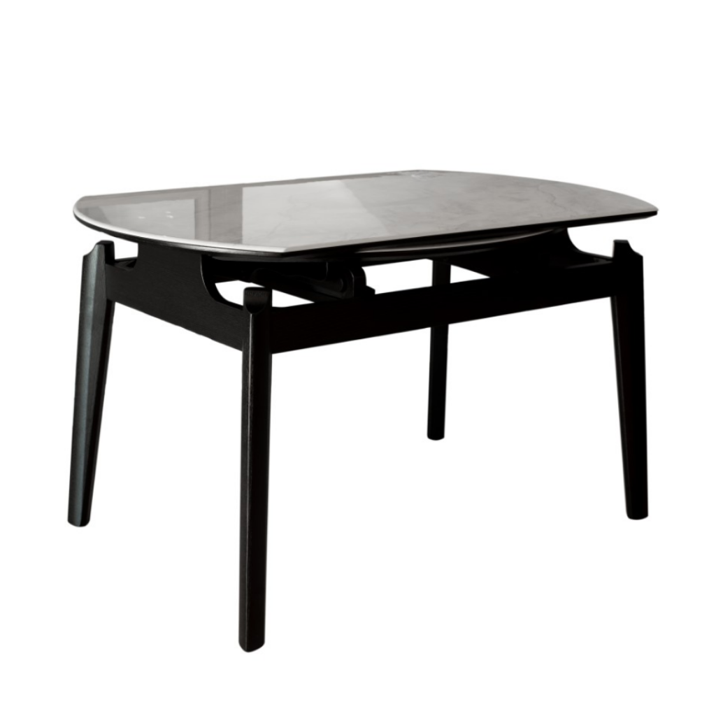 Andrea Faux Marble Extendable Round Dining Table