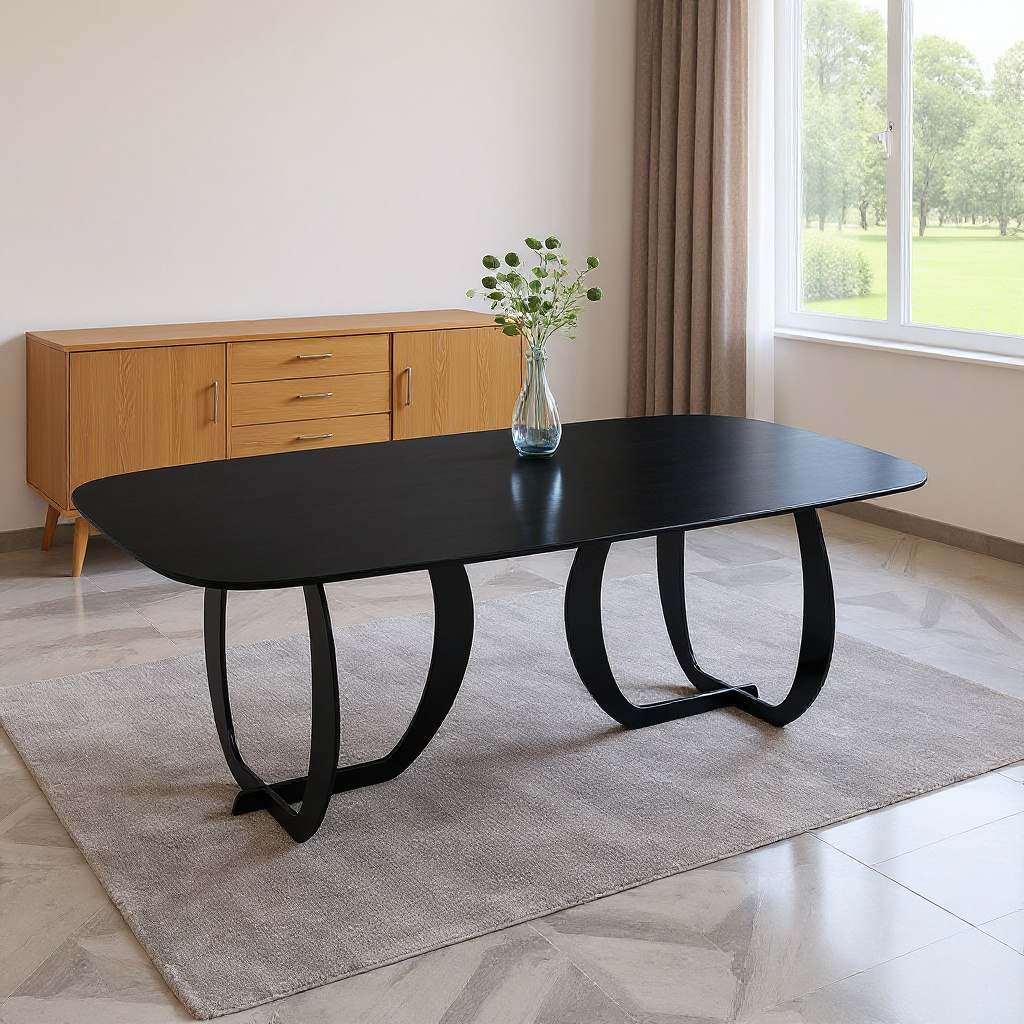 Arezzo Black Leg Dining Table