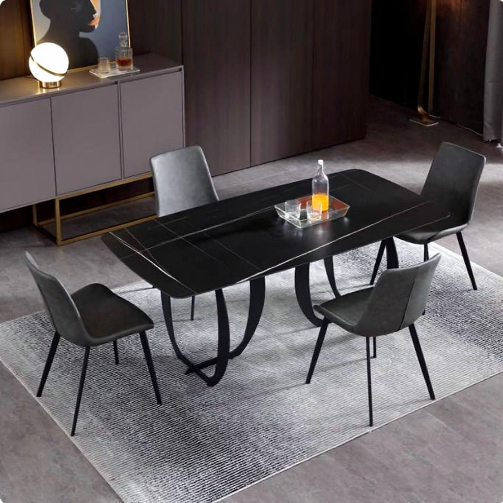 Arezzo Black Leg Dining Table