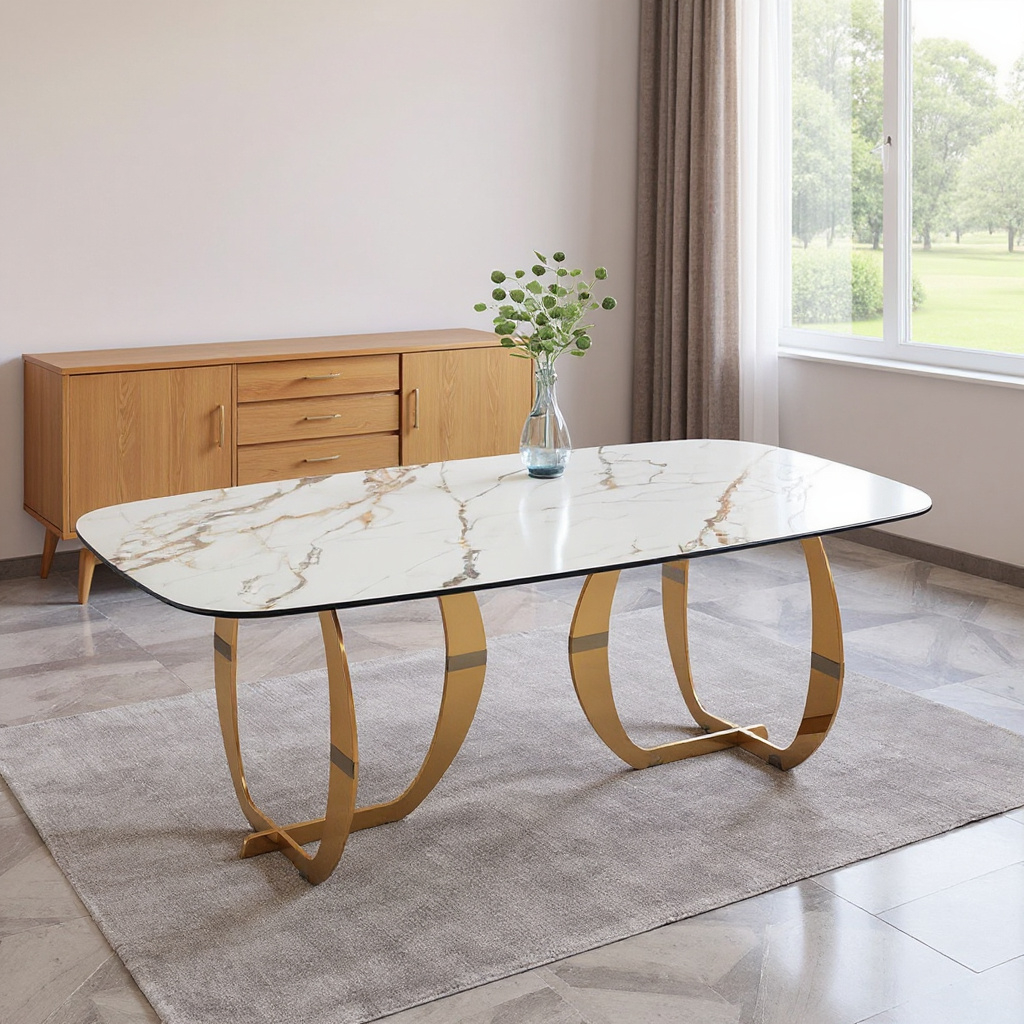 Arezzo Gold Dining Table