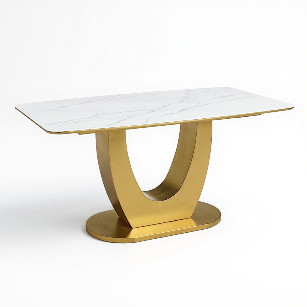 Arsizio Gold Leg Dining Table