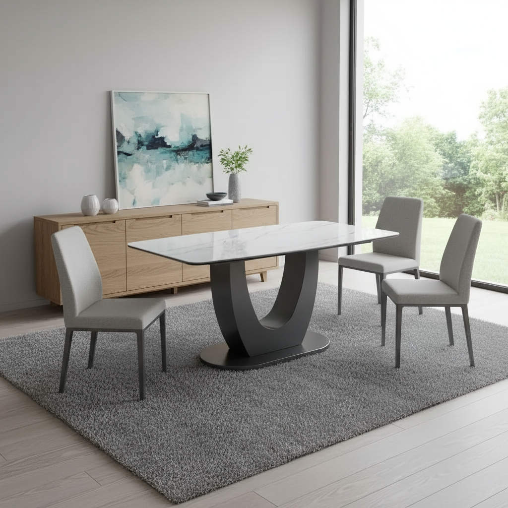 Arsizio Grey Leg Dining Table
