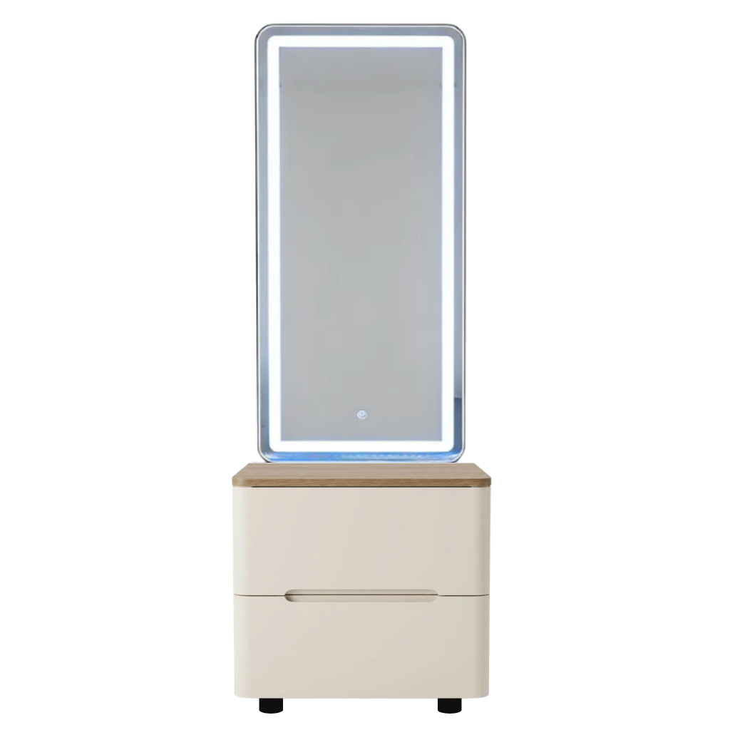 Aspen Aspen Modern Cream 2 Drawer Bedside Table