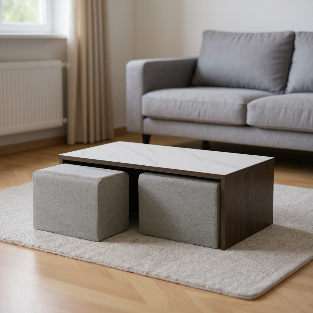 Capri Coffee Table + 2 Stool