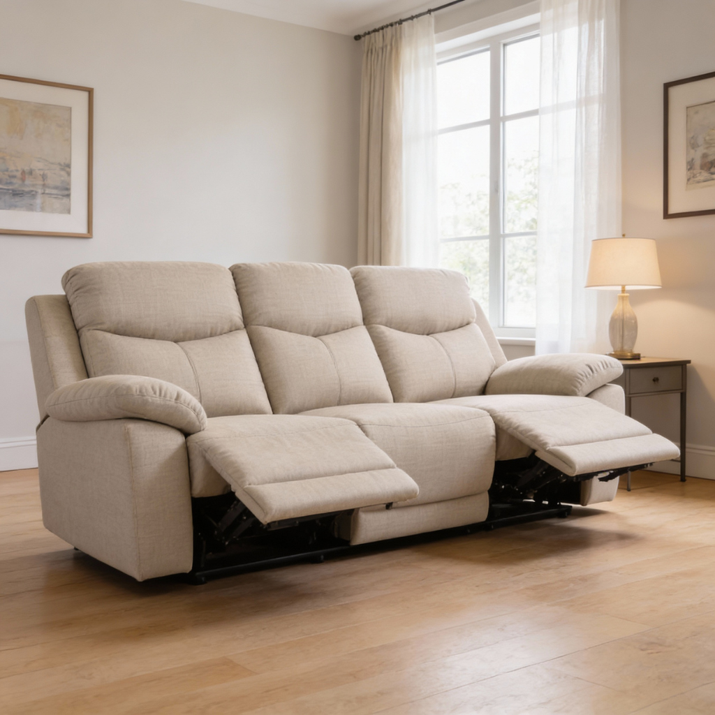 Clara 3 Seater Recliner Sofa (Pet Friendly Fabric)
