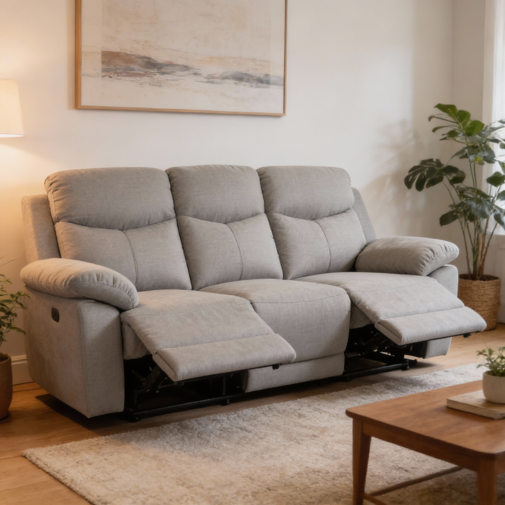 Clara 3 Seater Recliner Sofa (Pet Friendly Fabric)