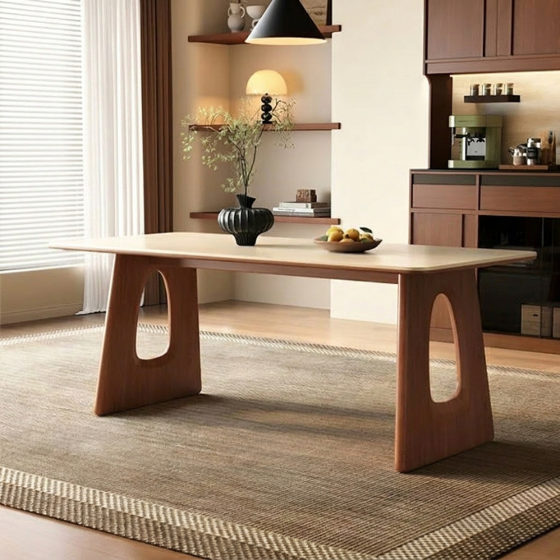 Caleb Travertine Dining Table