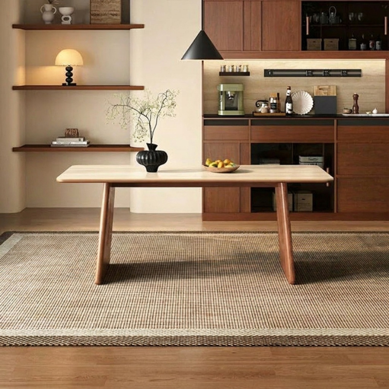 Caleb Travertine Dining Table