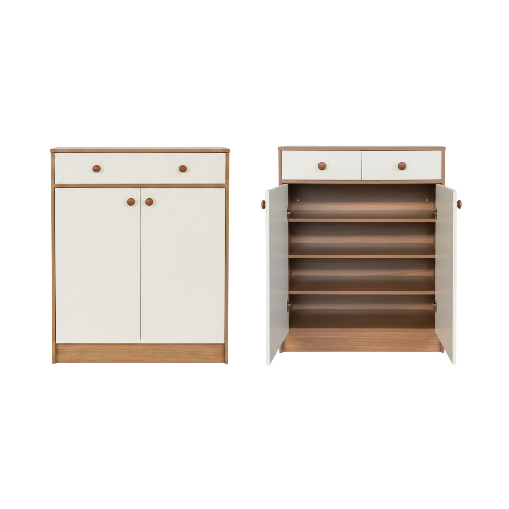 Carlo 2 Door 2 Drawer Shoe Cabinet