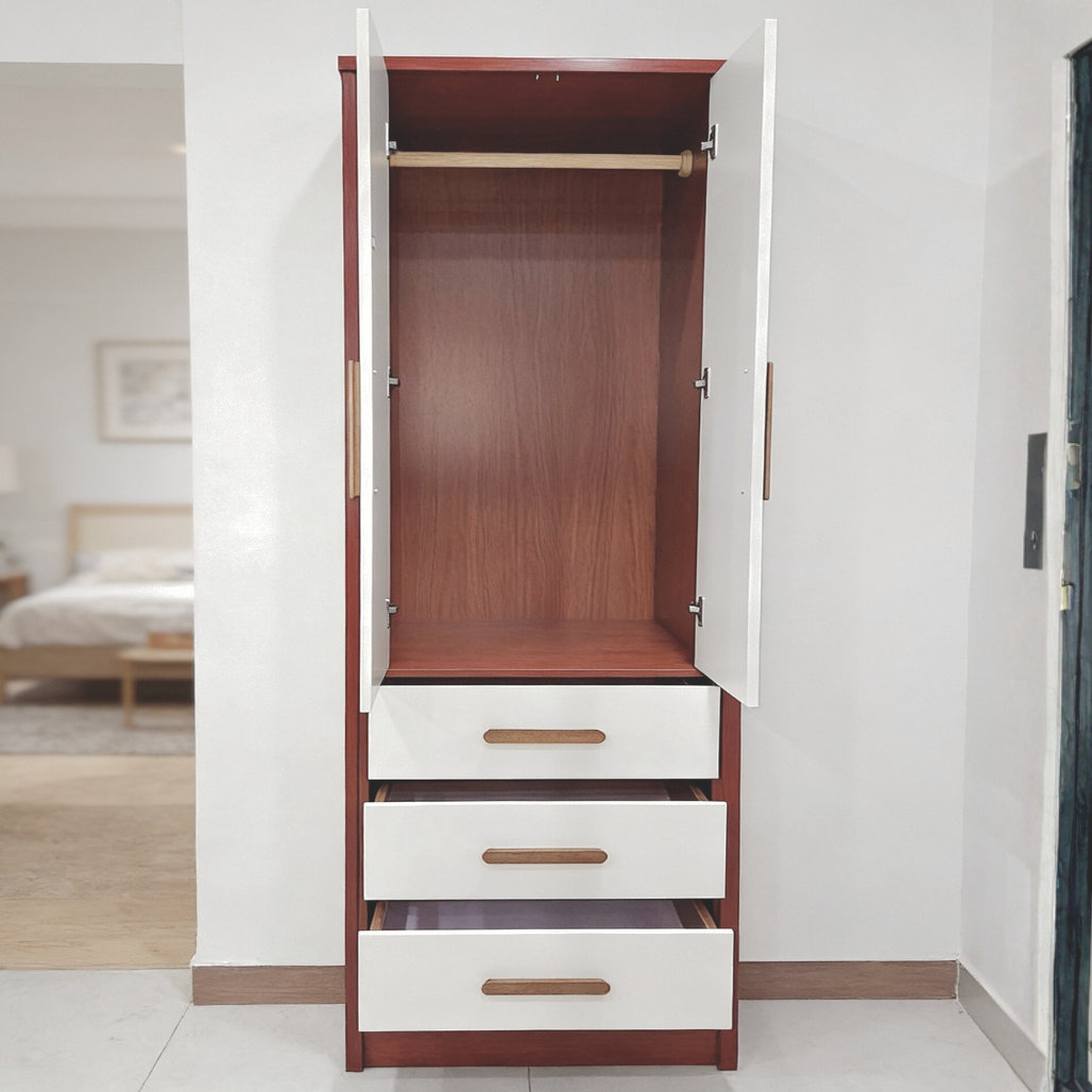Carlo 2 Door With Drawer Wardrobe
