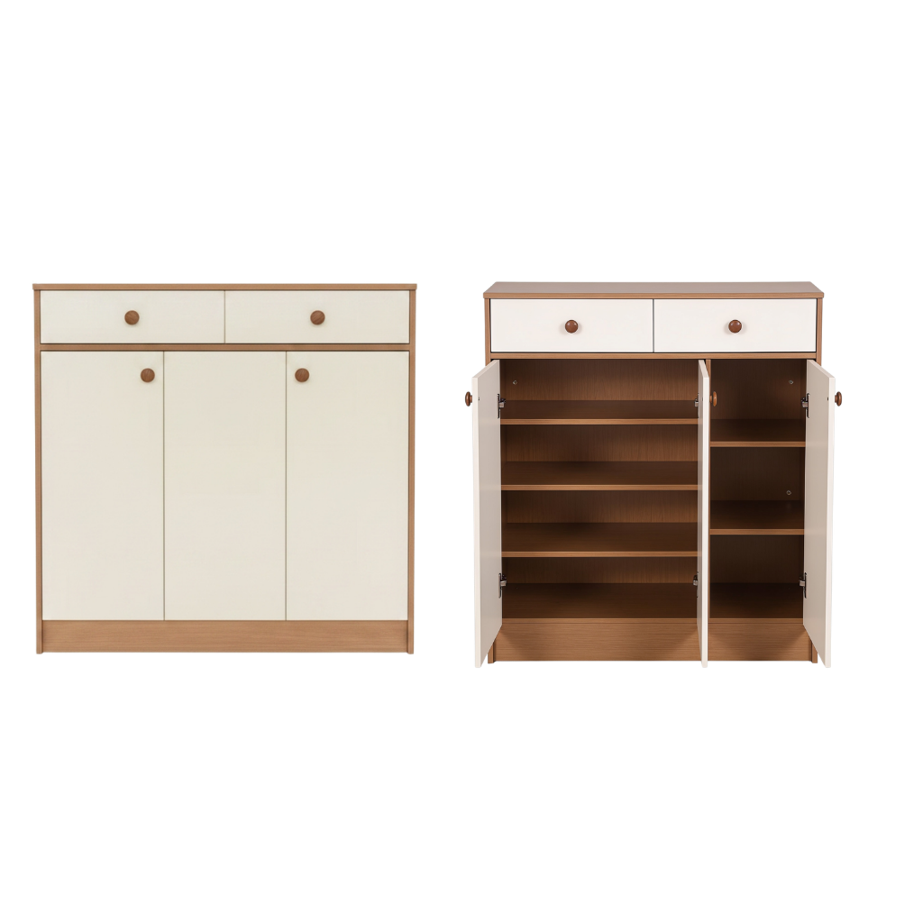 Carlo 3 Door 2 Drawer Shoe Cabinet