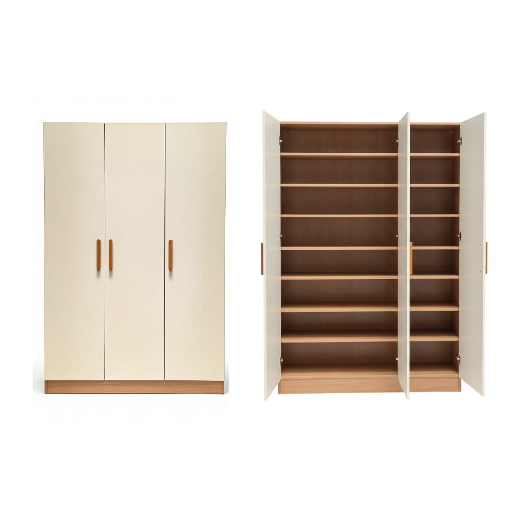 Carlo 3 Door Full Height Shoe Cabinet