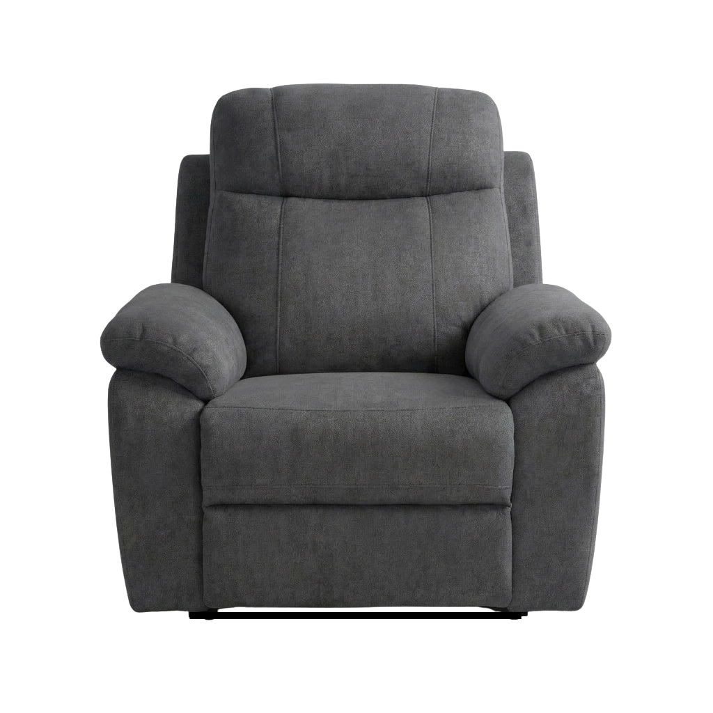 Catherine 1 Seater Recliner Sofa – Pet Friendly Fabric (Charcoal)
