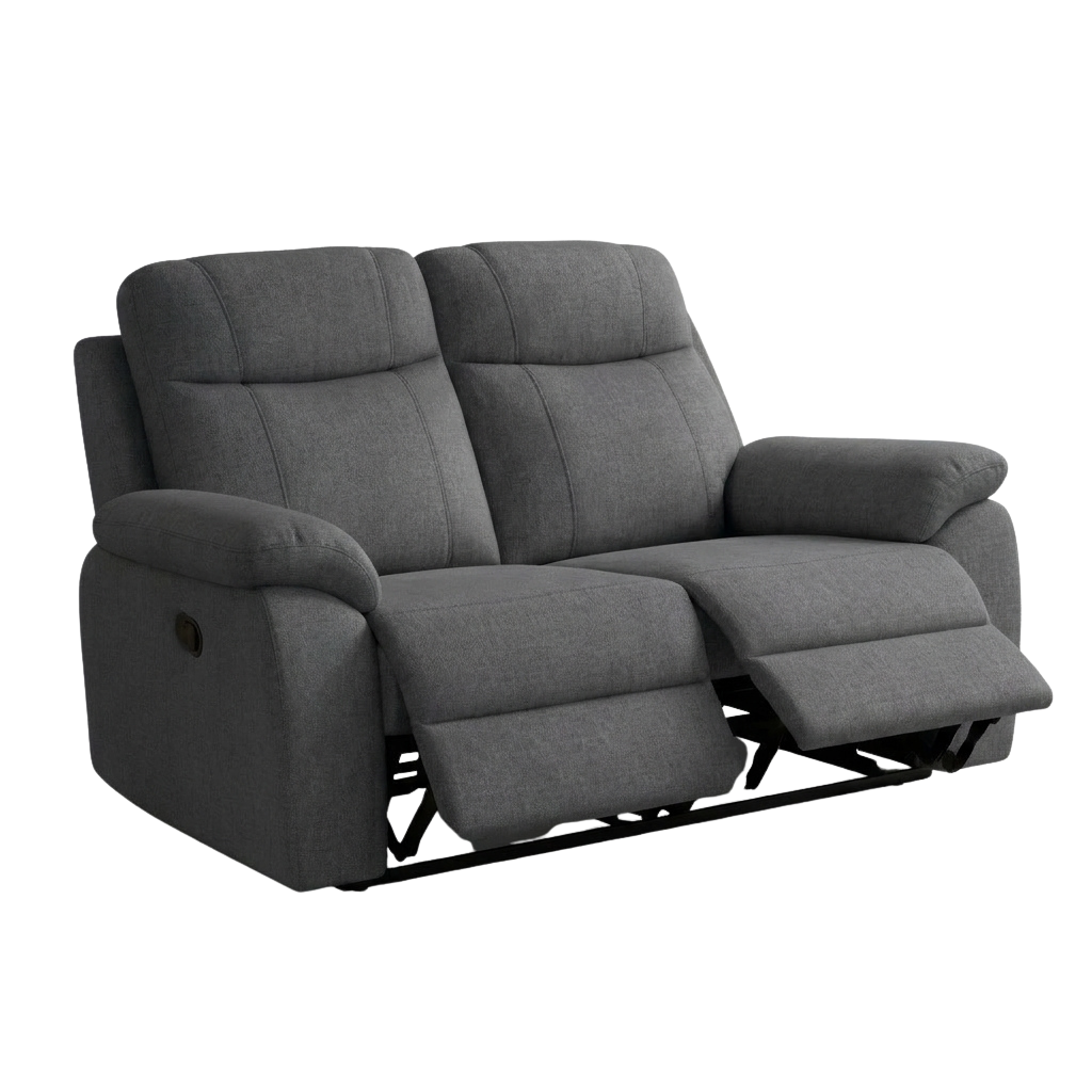 Catherine 2 Seater Recliner Sofa – Pet Friendly Fabric (Charcoal)