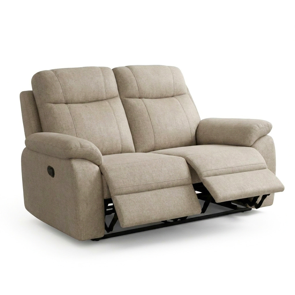 Catherine 2 Seater Recliner Sofa – Pet Friendly Fabric (Hazy Grey)