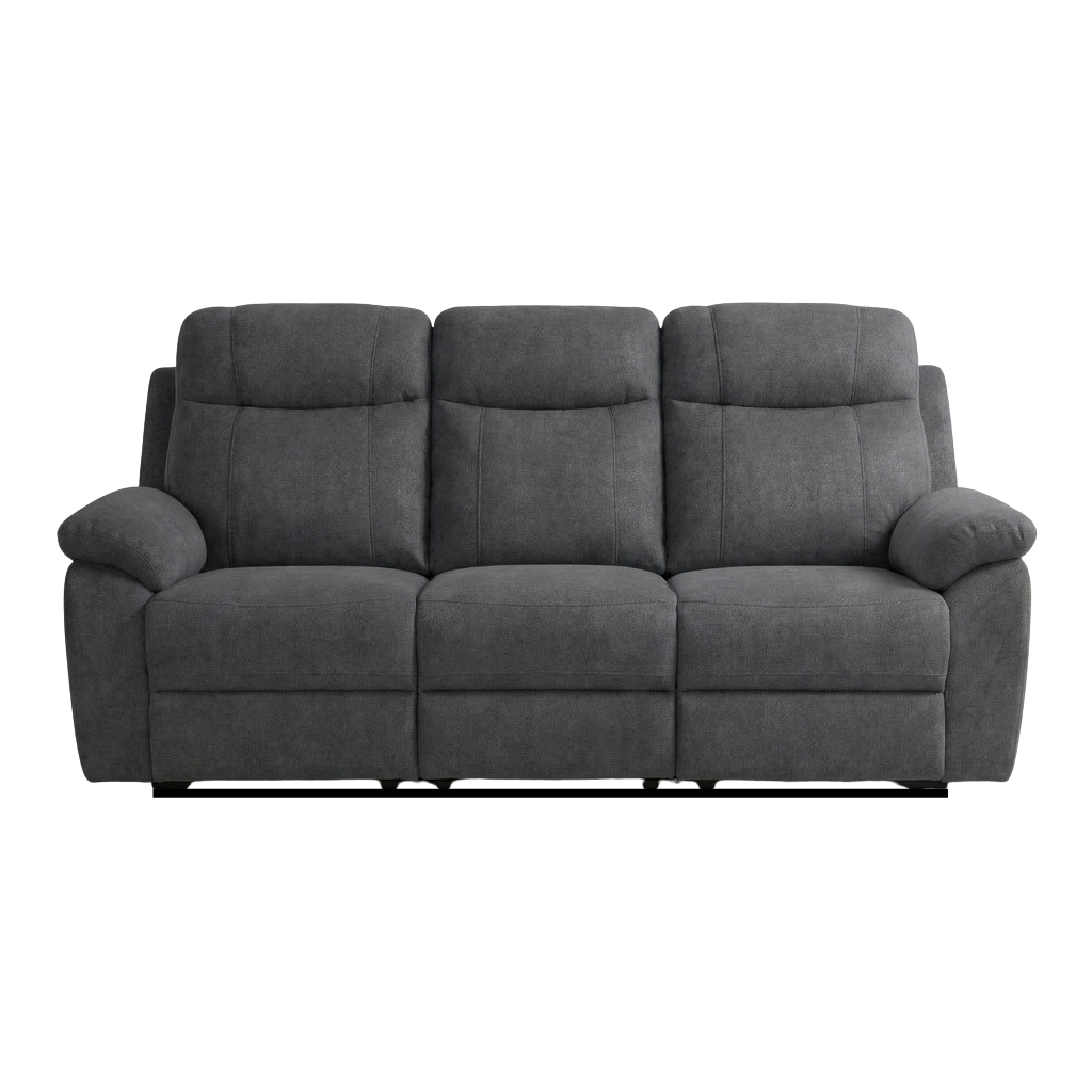 Catherine 3 Seater Recliner Sofa – Pet Friendly Fabric (Charcoal)