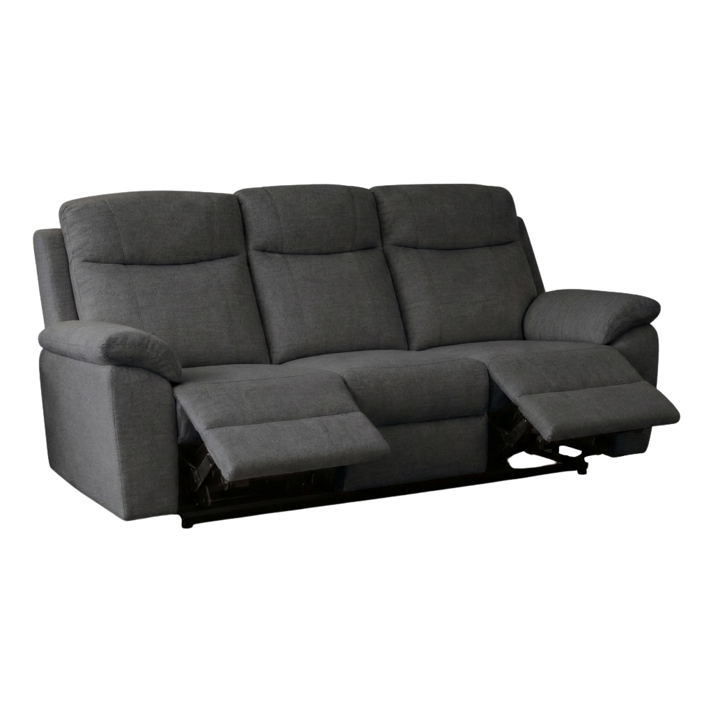Catherine 3 Seater Recliner Sofa – Pet Friendly Fabric (Charcoal)