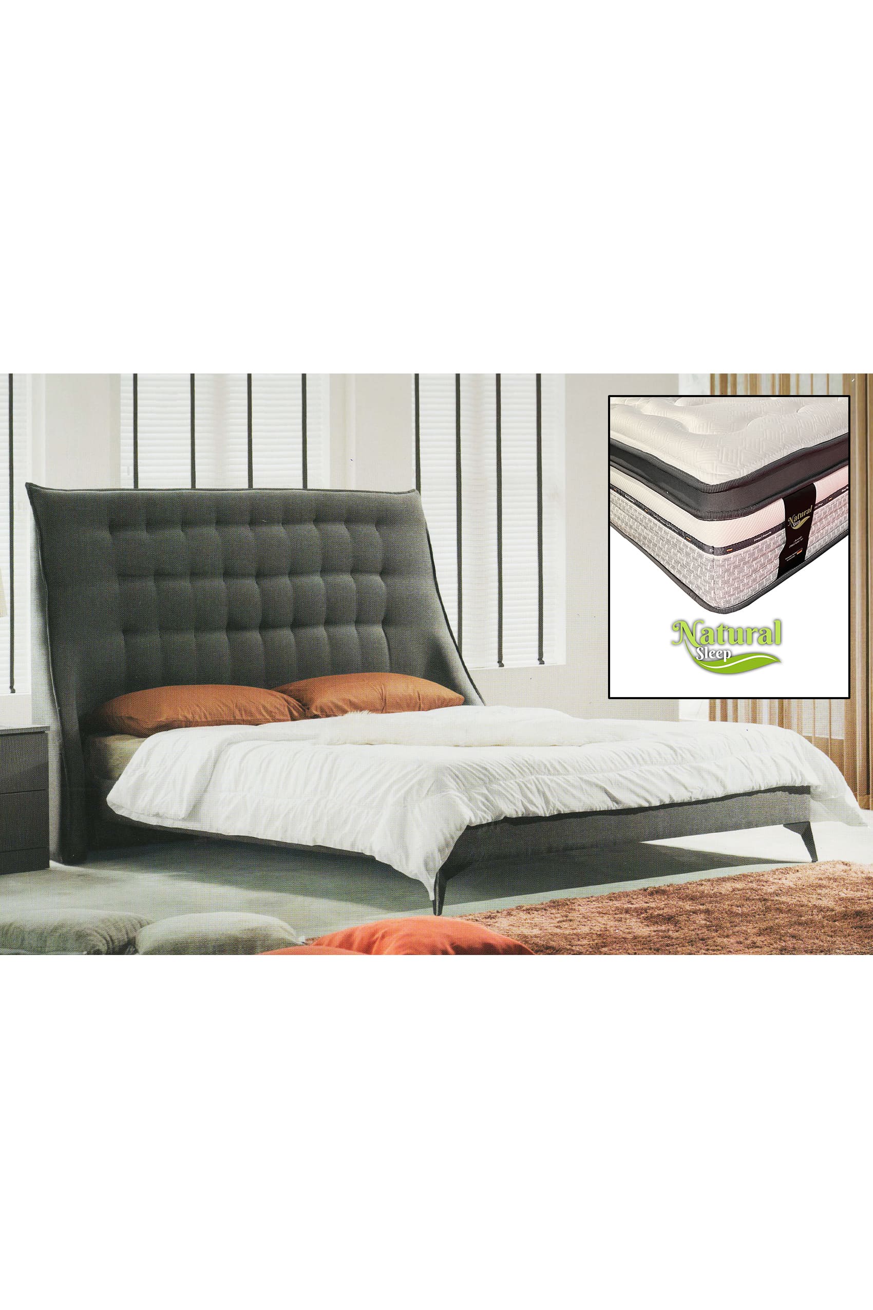 Dovera Storage Bed + Natural Sleep (T5-Arctic)