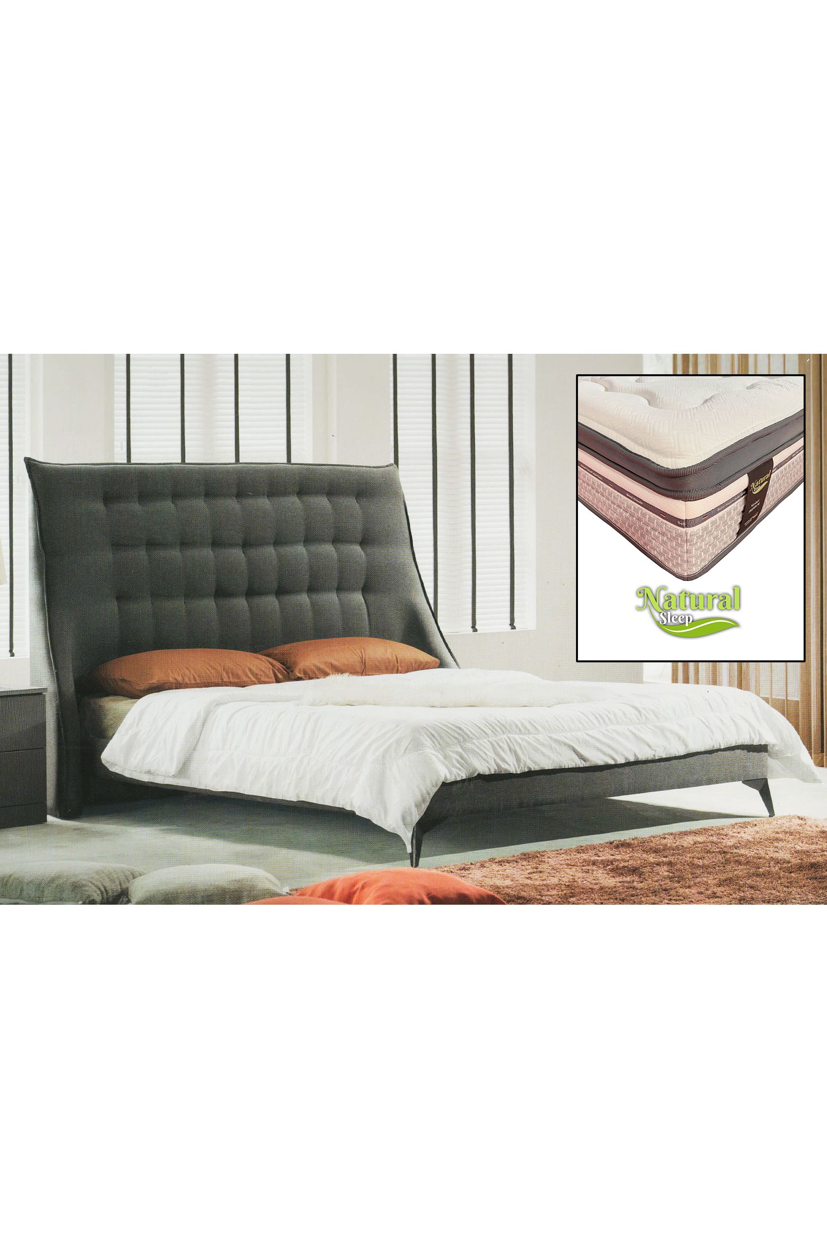 Dovera Storage Bed + Natural Sleep (T5-Verdant)