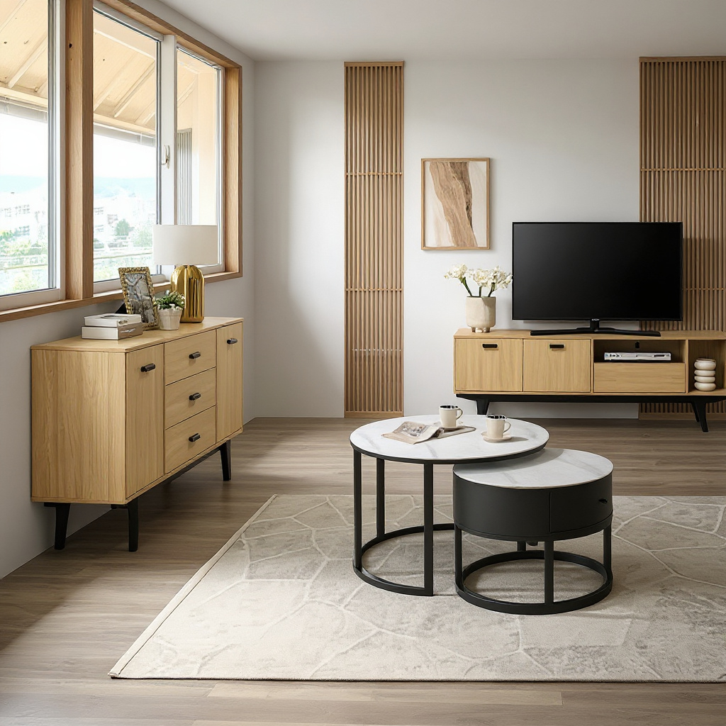 Edda TV Console (Honey Maple)