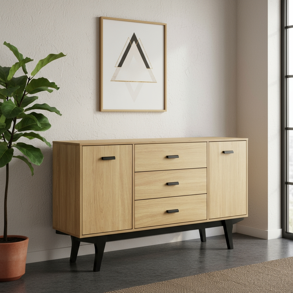 Edda Multipurpose Cabinet (Honey Maple)