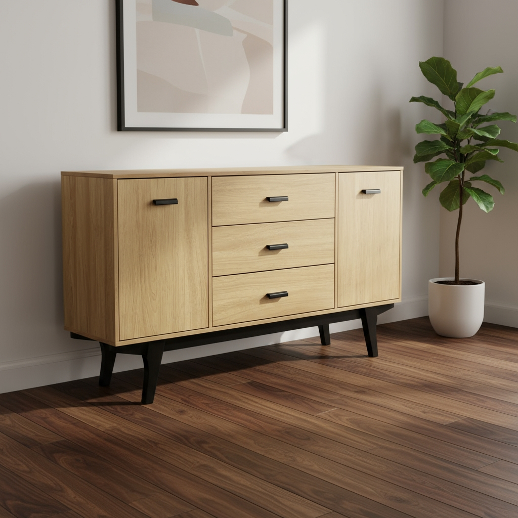 Edda Multipurpose Cabinet (Honey Maple)