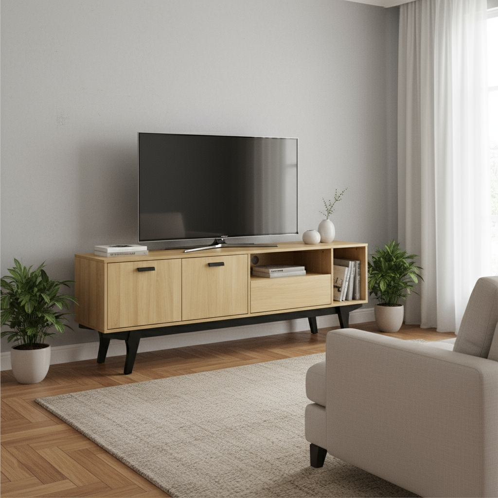 Edda TV Console (Honey Maple)